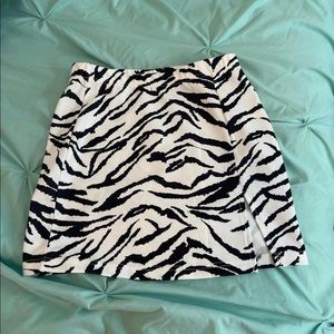Zebra shein skirt